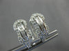 WIDE 1.36CT ROUND & PRINCESS DIAMOND 14KT WHITE GOLD LOVE KNOT HANGING EARRINGS