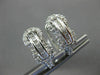 WIDE 1.36CT ROUND & PRINCESS DIAMOND 14KT WHITE GOLD LOVE KNOT HANGING EARRINGS