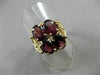 ANTIQUE LARGE 7CT AAA OVAL GARNET 14KT YELLOW GOLD ROPE FILIGREE RING #20564