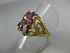 ANTIQUE LARGE 7CT AAA OVAL GARNET 14KT YELLOW GOLD ROPE FILIGREE RING #20564