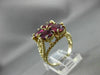 ANTIQUE LARGE 7CT AAA OVAL GARNET 14KT YELLOW GOLD ROPE FILIGREE RING #20564