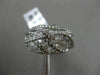 ESTATE WIDE .51CT DIAMOND 18KT WHITE GOLD 3D INFINITY WOVEN CRISS CROSS FUN RING