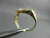 ANTIQUE LARGE 14KT WHITE & YELLOW GOLD NUGGET RECTANGULAR HORSE RING 15mm #22458