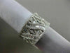 ESTATE WIDE 1.36CT DIAMOND 14KT WHITE GOLD 3D FILIGREE X LOVE ANNIVERSARY RING