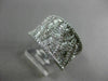 ESTATE WIDE 1.36CT DIAMOND 14KT WHITE GOLD 3D FILIGREE X LOVE ANNIVERSARY RING