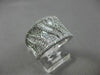 ESTATE WIDE 1.36CT DIAMOND 14KT WHITE GOLD 3D FILIGREE X LOVE ANNIVERSARY RING