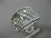 ESTATE WIDE 1.36CT DIAMOND 14KT WHITE GOLD 3D FILIGREE X LOVE ANNIVERSARY RING