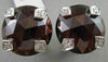 ANTIQUE LARGE CLIP ON 24.37CT GARNET & DIAMONDS 14KT WHITE GOLD EARRINGS!!!!!!!