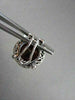 ANTIQUE LARGE CLIP ON 24.37CT GARNET & DIAMONDS 14KT WHITE GOLD EARRINGS!!!!!!!