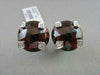 ANTIQUE LARGE CLIP ON 24.37CT GARNET & DIAMONDS 14KT WHITE GOLD EARRINGS!!!!!!!