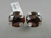 ANTIQUE LARGE CLIP ON 24.37CT GARNET & DIAMONDS 14KT WHITE GOLD EARRINGS!!!!!!!