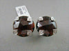 ANTIQUE LARGE CLIP ON 24.37CT GARNET & DIAMONDS 14KT WHITE GOLD EARRINGS!!!!!!!