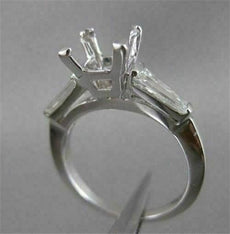 ANTIQUE .40CT DIAMOND SOLITAIRE 14KT W GOLD ENGAGEMENT SEMI MOUNT RING #19967