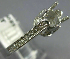 ANTIQUE .46CT DIAMOND 14K WHITE GOLD FILIGREE SEMI MOUNT ENGAGEMENT RING #12029