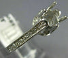 ANTIQUE .46CT DIAMOND 14K WHITE GOLD FILIGREE SEMI MOUNT ENGAGEMENT RING #12029