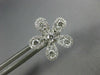 ESTATE LARGE 1.05CT DIAMOND 18KT WHITE GOLD 3D FLOWER CLASSIC STUD EARRINGS