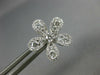 ESTATE LARGE 1.05CT DIAMOND 18KT WHITE GOLD 3D FLOWER CLASSIC STUD EARRINGS