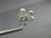 ESTATE LARGE 1.05CT DIAMOND 18KT WHITE GOLD 3D FLOWER CLASSIC STUD EARRINGS