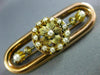 ANTIQUE AAA SOUTH SEA PEARL 14K YELLOW & ROSE GOLD OVAL FLOWER BROOCH PIN #26638