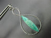 LARGE 9.58CT DIAMOND & GREEN AMETHYST 14KT WHITE GOLD INFINITY HANGING EARRINGS