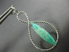 LARGE 9.58CT DIAMOND & GREEN AMETHYST 14KT WHITE GOLD INFINITY HANGING EARRINGS