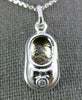 ESTATE .03CT DIAMOND 14KT WHITE GOLD 3D BOW ETOILE BABY GIRL SHOE PENDANT #1721