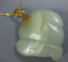 ANTIQUE JADE 14KT YELLOW GOLD 3D HANDCRAFTED CLASSIC LUCKY FISH PENDANT #25825