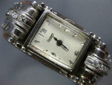 ANTIQUE ART DECO REINER'S OLD MINE DIAMOND 14KT WHITE GOLD LADIES WATCH #552