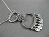 ANTIQUE LARGE .40CT DIAMOND 18KT WHITE GOLD 3D FILIGREE CHANDELIER PENDANT #3029