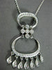 ANTIQUE LARGE .40CT DIAMOND 18KT WHITE GOLD 3D FILIGREE CHANDELIER PENDANT #3029