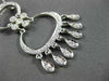 ANTIQUE LARGE .40CT DIAMOND 18KT WHITE GOLD 3D FILIGREE CHANDELIER PENDANT #3029