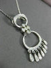ANTIQUE LARGE .40CT DIAMOND 18KT WHITE GOLD 3D FILIGREE CHANDELIER PENDANT #3029