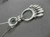ANTIQUE LARGE .40CT DIAMOND 18KT WHITE GOLD 3D FILIGREE CHANDELIER PENDANT #3029