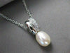 ESTATE .16CT DIAMOND & AAA SOUTH SEA PEARL 18K WHITE GOLD PENDANT W/CHAIN #11447