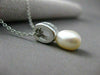 ESTATE .16CT DIAMOND & AAA SOUTH SEA PEARL 18K WHITE GOLD PENDANT W/CHAIN #11447