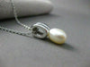 ESTATE .16CT DIAMOND & AAA SOUTH SEA PEARL 18K WHITE GOLD PENDANT W/CHAIN #11447