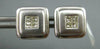 ESTATE LARGE .65CT DIAMOND 14KT WHITE GOLD 3D PRINCESS SQUARE STUD EARRINGS #743