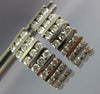 ESTATE 1.55CT DIAMOND 14KT WHITE GOLD 3D 3 ROW CHANNEL HANGING EARRINGS #1122