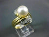 ANTIQUE DIAMOND 9MM SOUTH PEARL 14KT YELLOW GOLD COCKTAIL RING #17189
