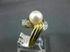 ANTIQUE DIAMOND 9MM SOUTH PEARL 14KT YELLOW GOLD COCKTAIL RING #17189