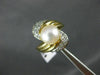 ANTIQUE DIAMOND 9MM SOUTH PEARL 14KT YELLOW GOLD COCKTAIL RING #17189
