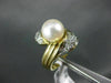 ANTIQUE DIAMOND 9MM SOUTH PEARL 14KT YELLOW GOLD COCKTAIL RING #17189
