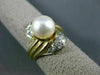 ANTIQUE DIAMOND 9MM SOUTH PEARL 14KT YELLOW GOLD COCKTAIL RING #17189