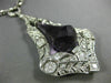 ANTIQUE EXTRA LARGE 38.0CT DIAMOND & AAA AMETHYST 18K WHITE GOLD LARIAT NECKLACE
