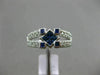 1.08CT ROUND DIAMOND & AAA PRINCESS SAPPHIRE 14KT WHITE GOLD INVISIBLE FUN RING