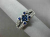 1.08CT ROUND DIAMOND & AAA PRINCESS SAPPHIRE 14KT WHITE GOLD INVISIBLE FUN RING
