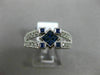 1.08CT ROUND DIAMOND & AAA PRINCESS SAPPHIRE 14KT WHITE GOLD INVISIBLE FUN RING