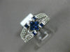 1.08CT ROUND DIAMOND & AAA PRINCESS SAPPHIRE 14KT WHITE GOLD INVISIBLE FUN RING