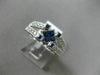 1.08CT ROUND DIAMOND & AAA PRINCESS SAPPHIRE 14KT WHITE GOLD INVISIBLE FUN RING