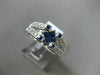 1.08CT ROUND DIAMOND & AAA PRINCESS SAPPHIRE 14KT WHITE GOLD INVISIBLE FUN RING